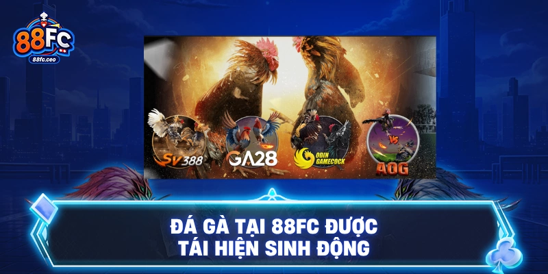 Đá gà tại 88FC được tái hiện sinh động
